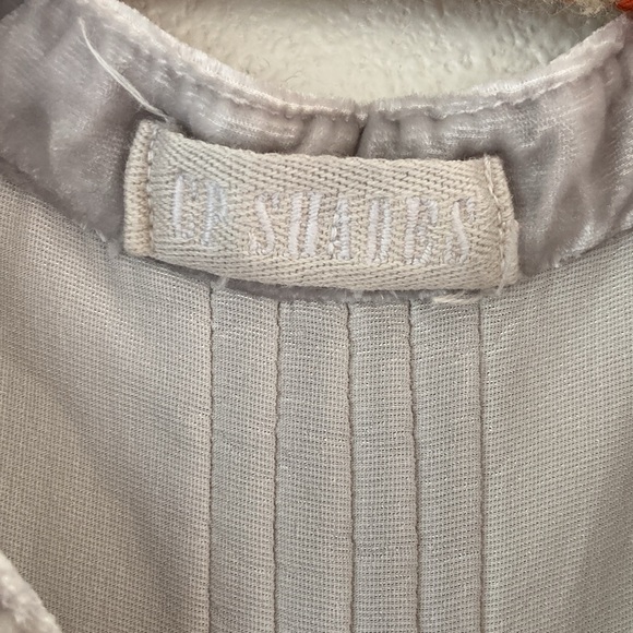 CP SHADES 🩶Silk & Rayon Silver Velvet Tunic Mini dress size Large made in USA - Picture 5 of 11